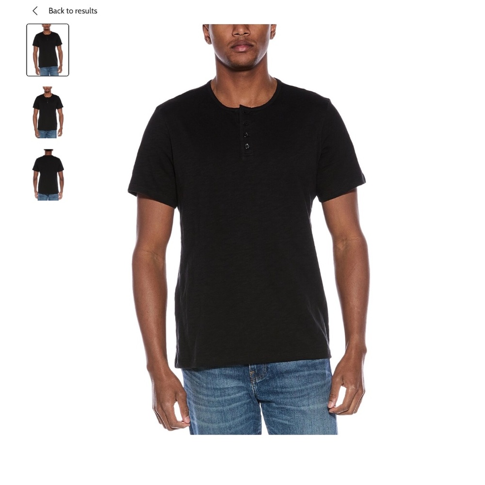 $42 SALE! Men’s Barefoot Dreams Henley T-Shirt - Size: XL Color: Black -NEW
